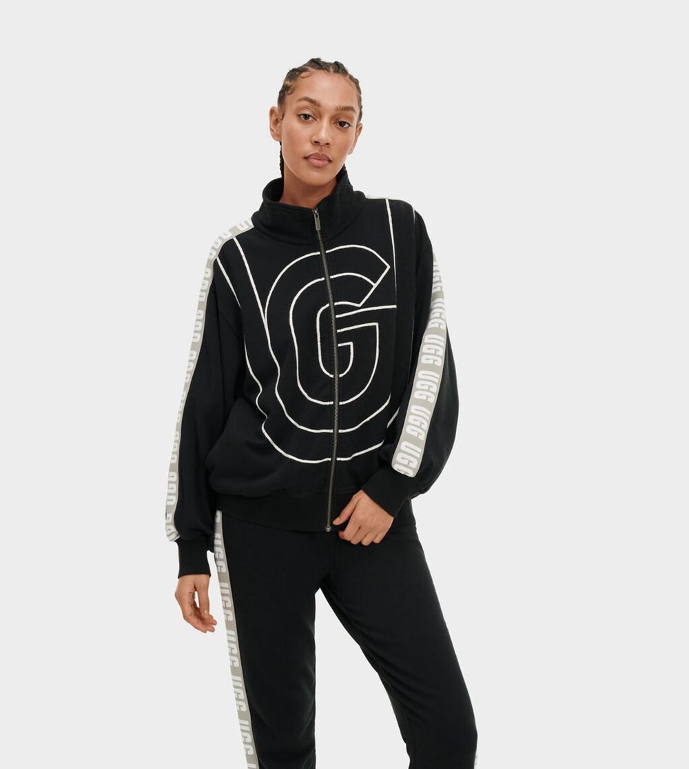 Ugg Reverie Track - Womens Jackets - Black - NZ (4536XHYEJ)